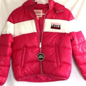 Levi's Girls Color Block Quilted Puffy Jacket Brand New